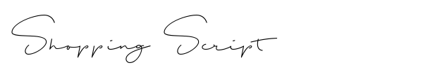 Shopping Script font preview